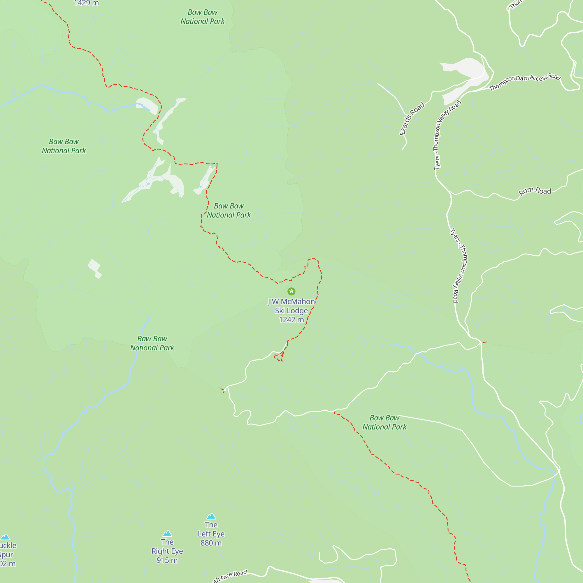 J W McMahon Ski Lodge map