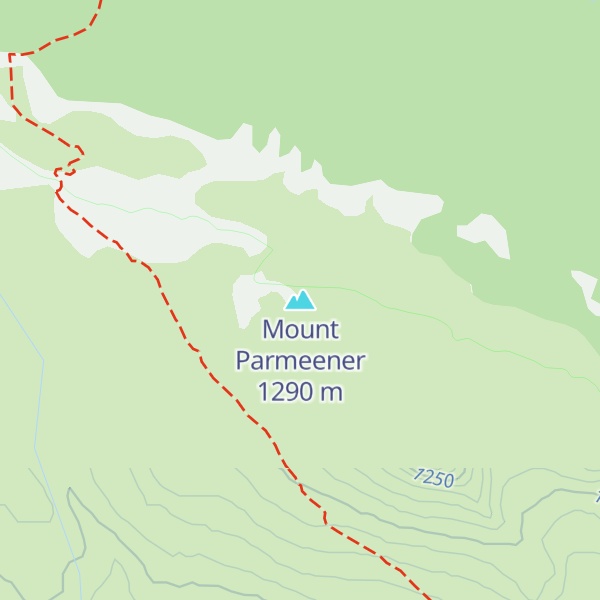 Map of Mount Parmeener