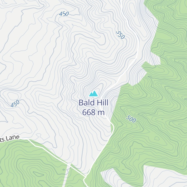 Map of Bald Hill