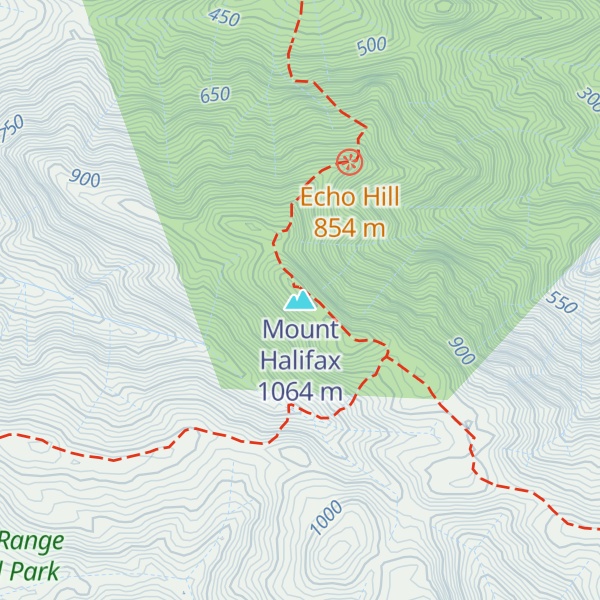 Map of Mount Halifax