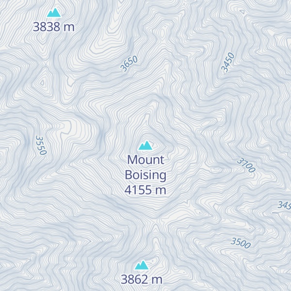 Map of Mount Boising