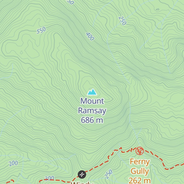 Map of Mount Ramsay