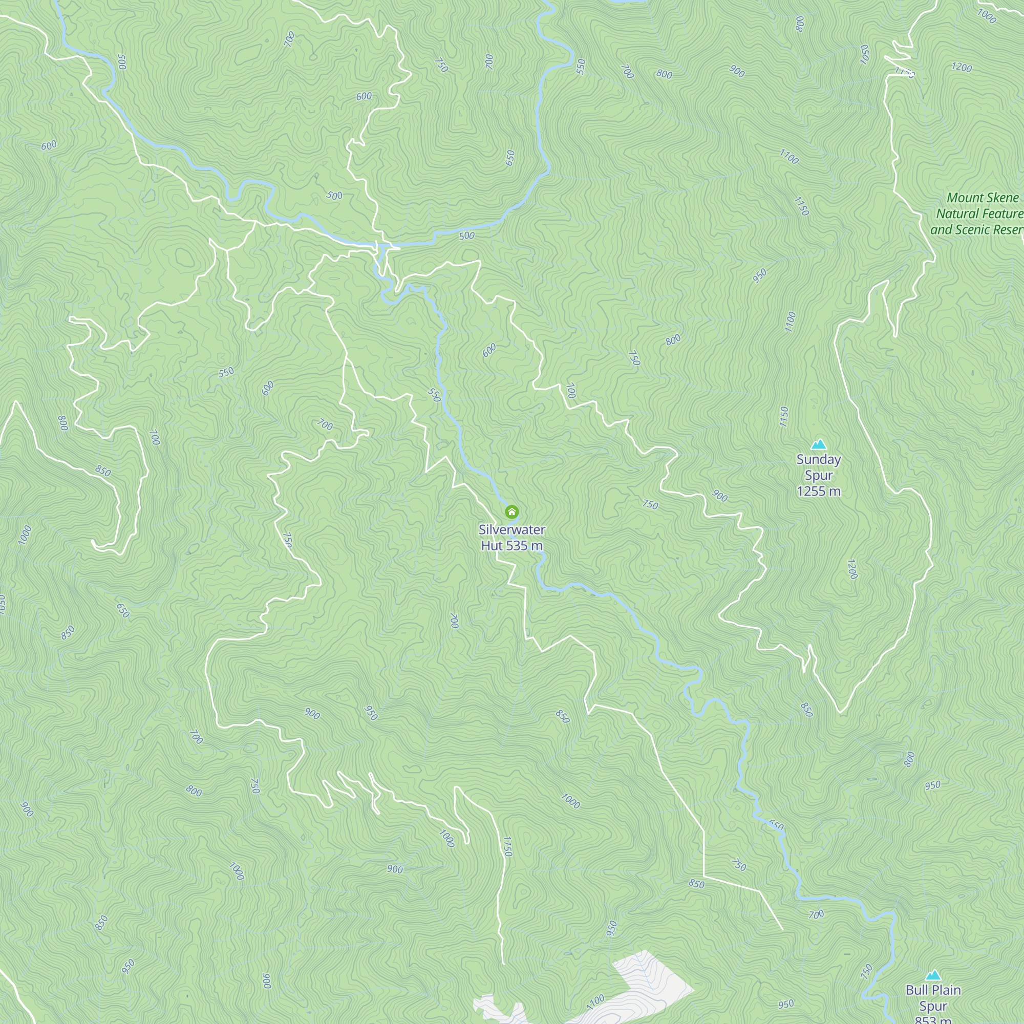 Silverwater Hut map
