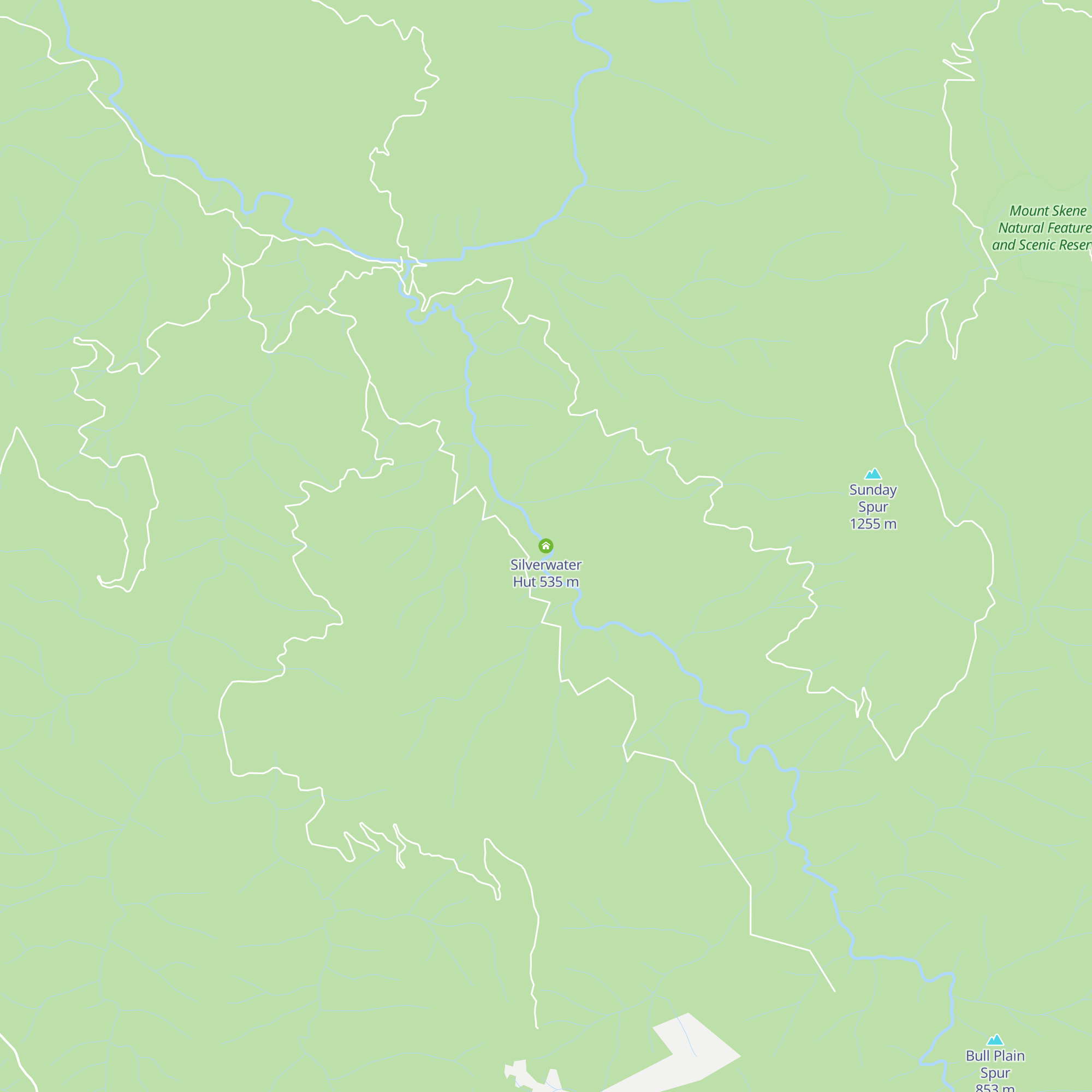 Silverwater Hut map