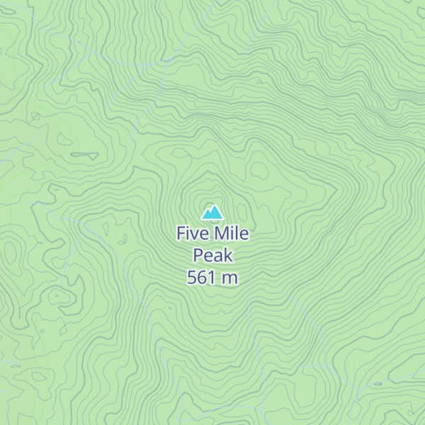 Map of Five Mile Peak