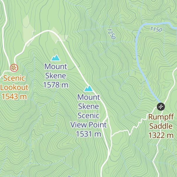 Map of Mount Skene Scenic View Point