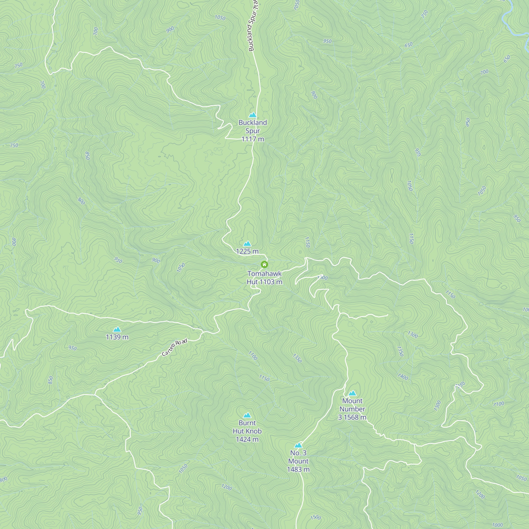 Tomahawk Hut map