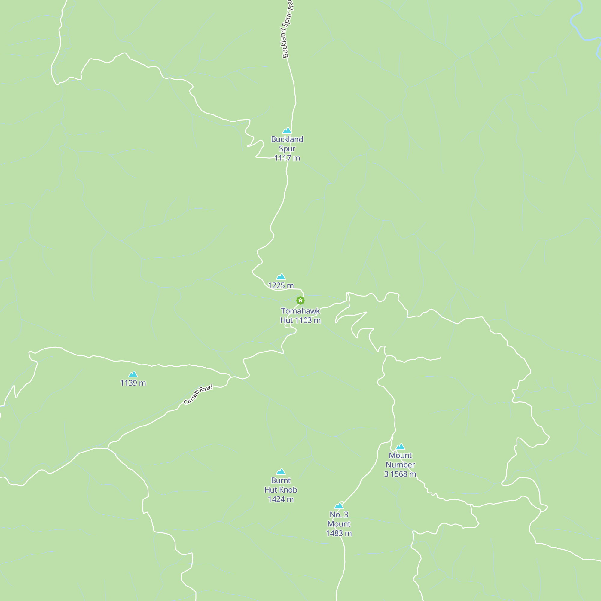 Tomahawk Hut map