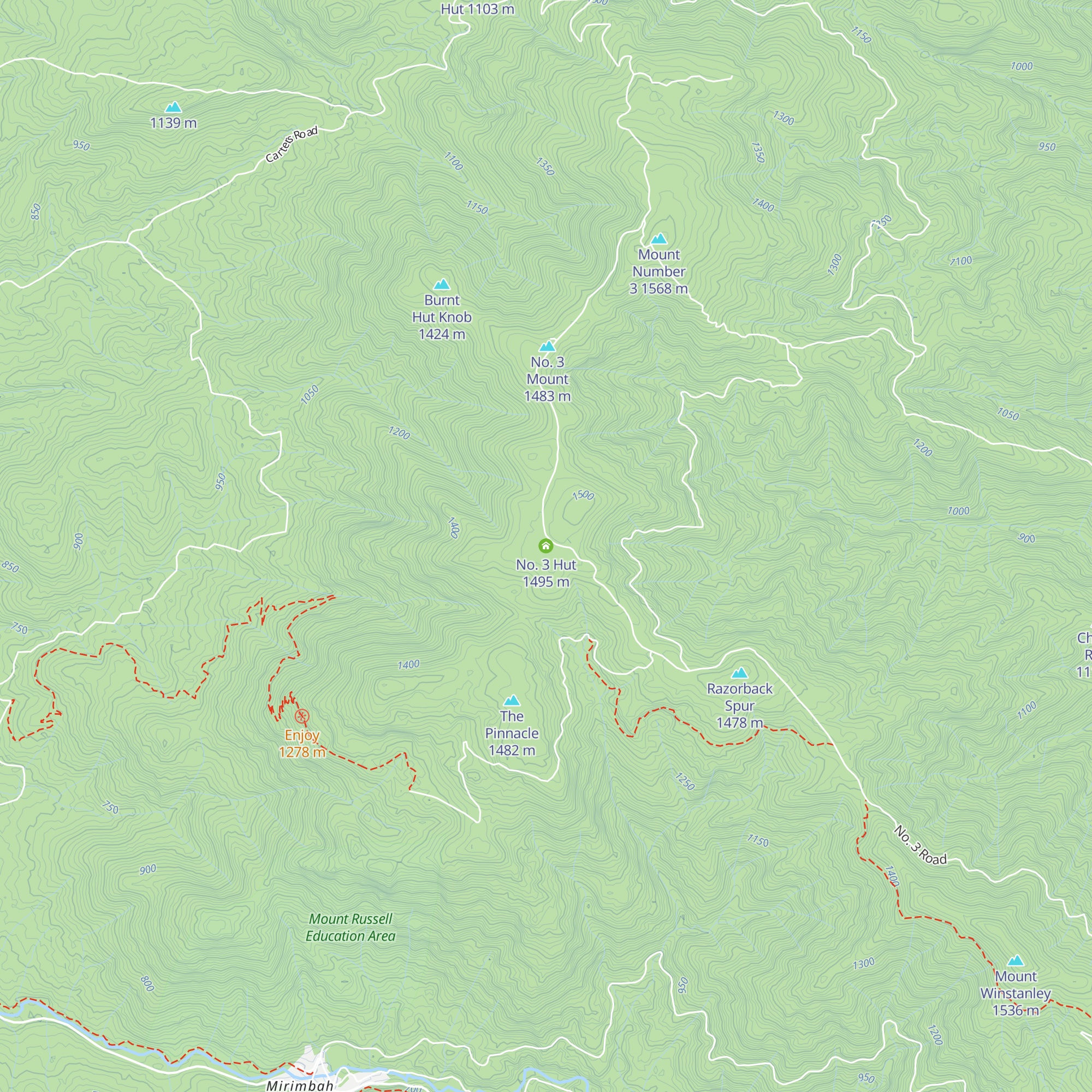 No. 3 Hut map