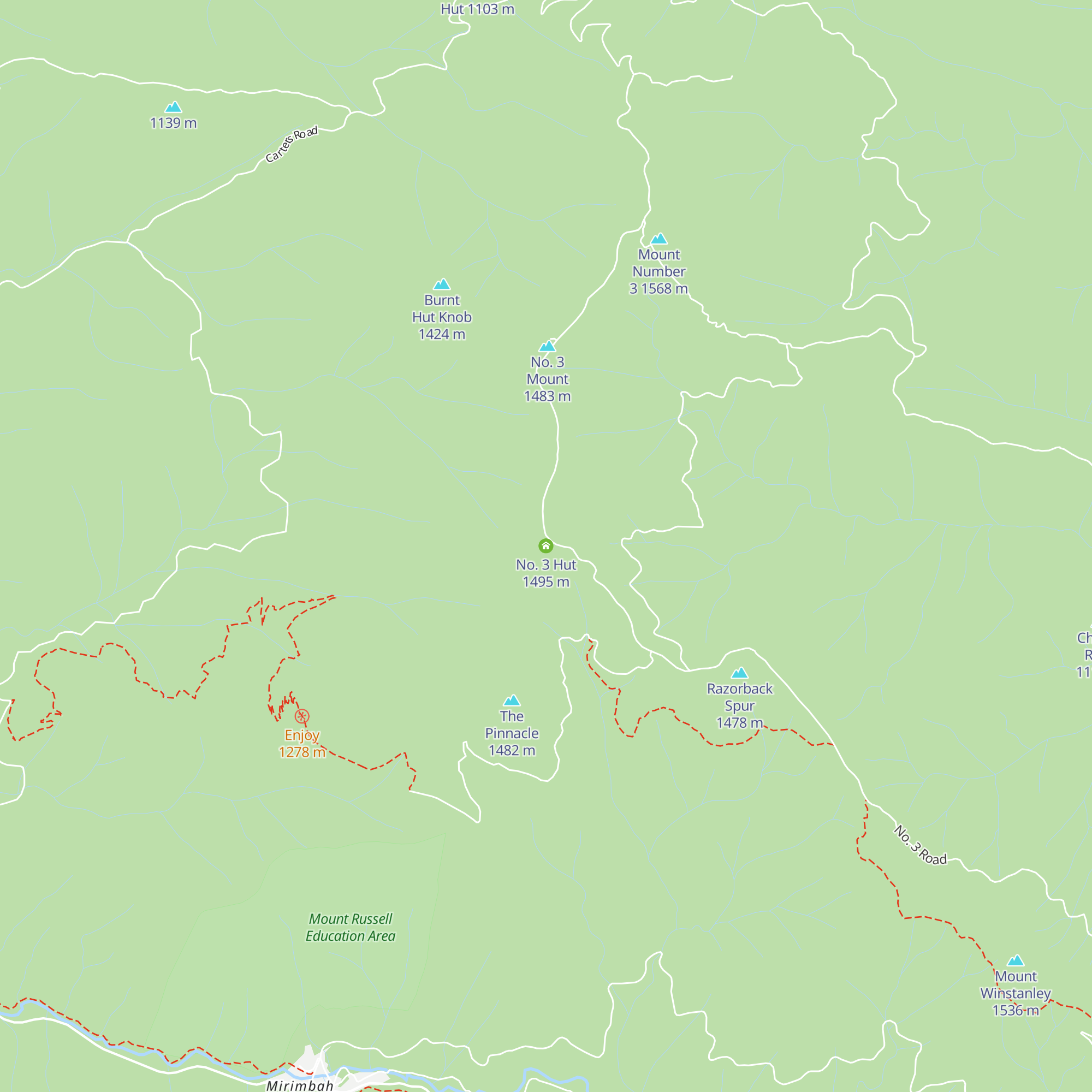 No. 3 Hut map