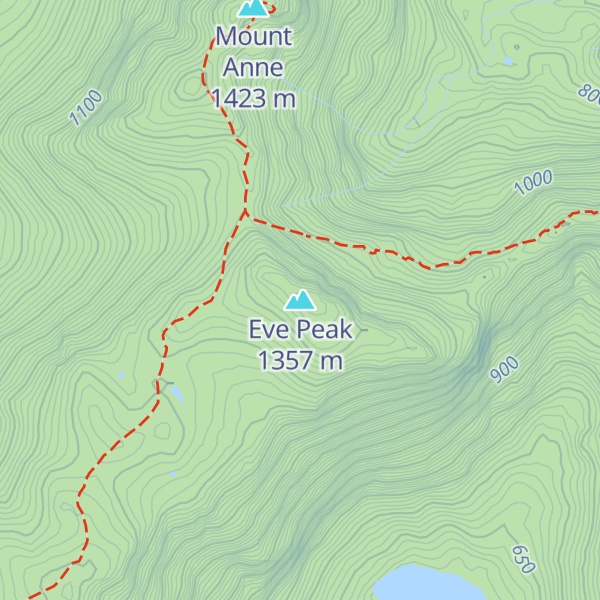 Map of Eve Peak