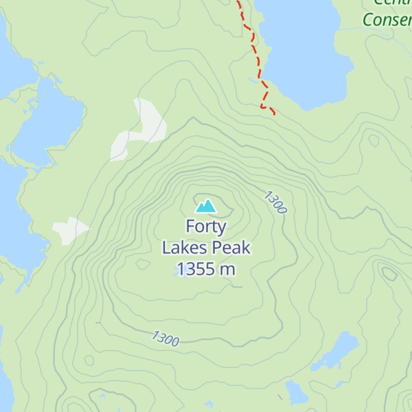 Map of Forty Lakes Peak