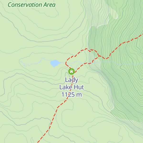 Map of Lady Lake Hut