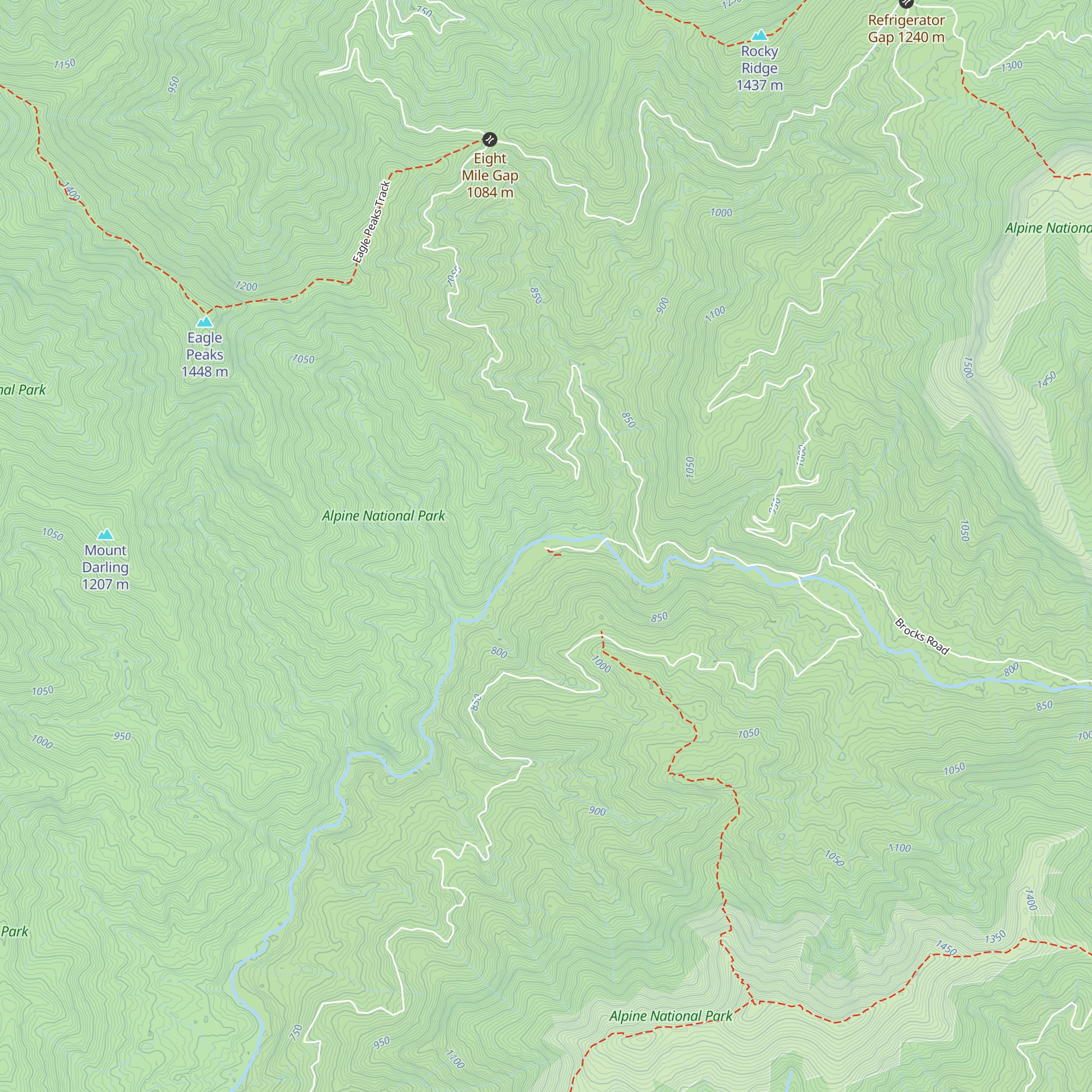 Upper Jamieson Hut map