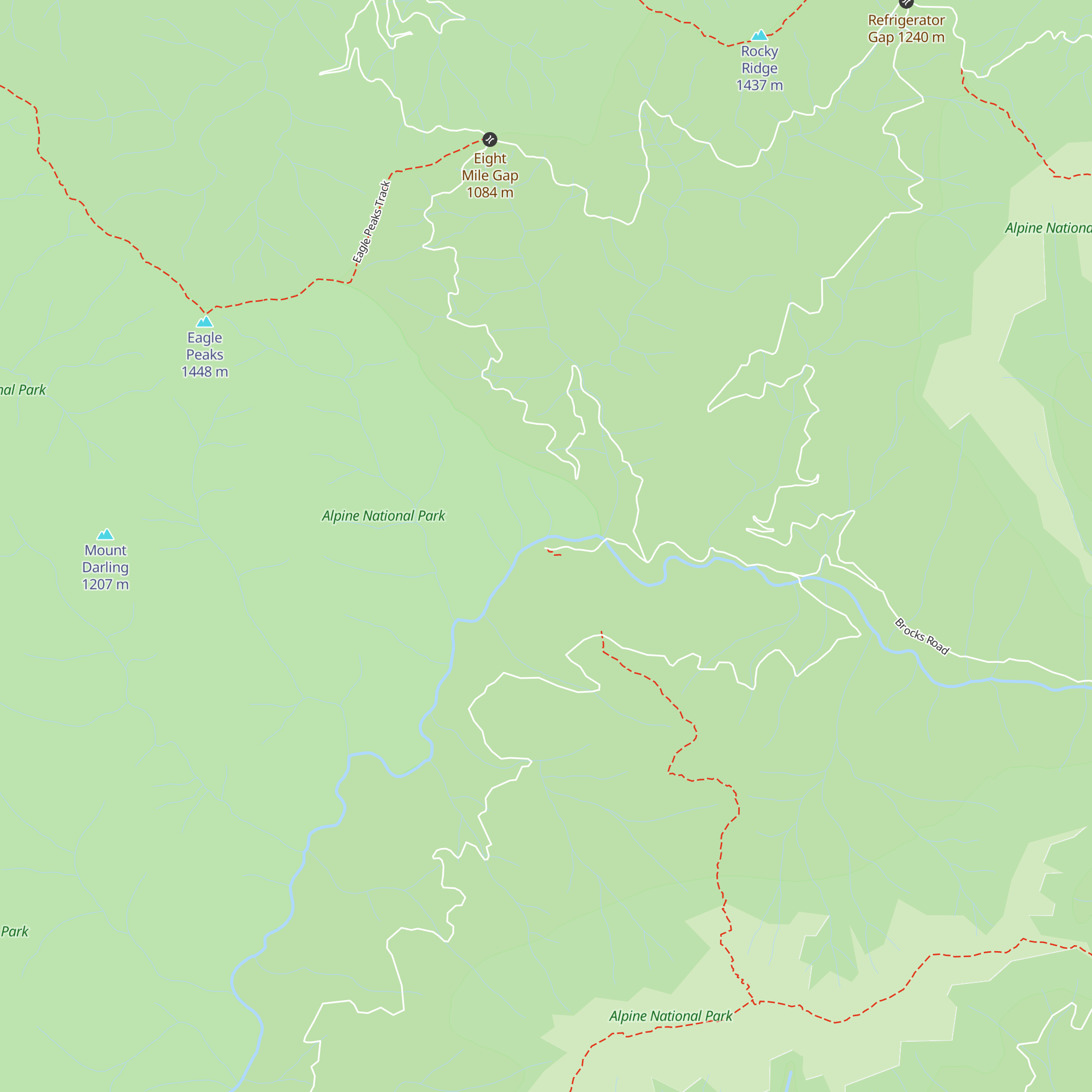 Upper Jamieson Hut map