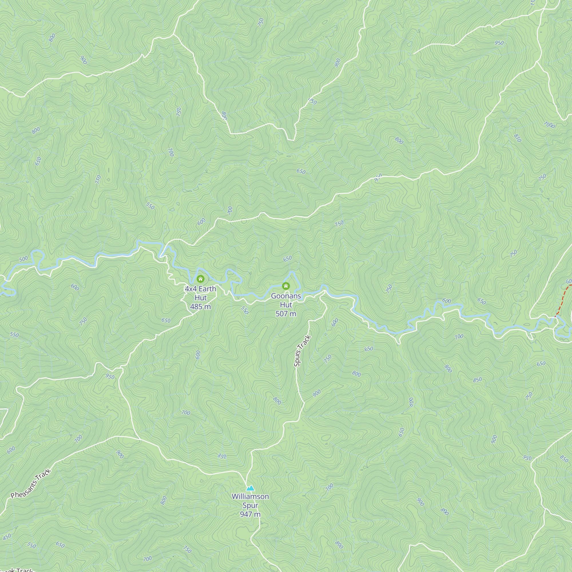 Goonans Hut map