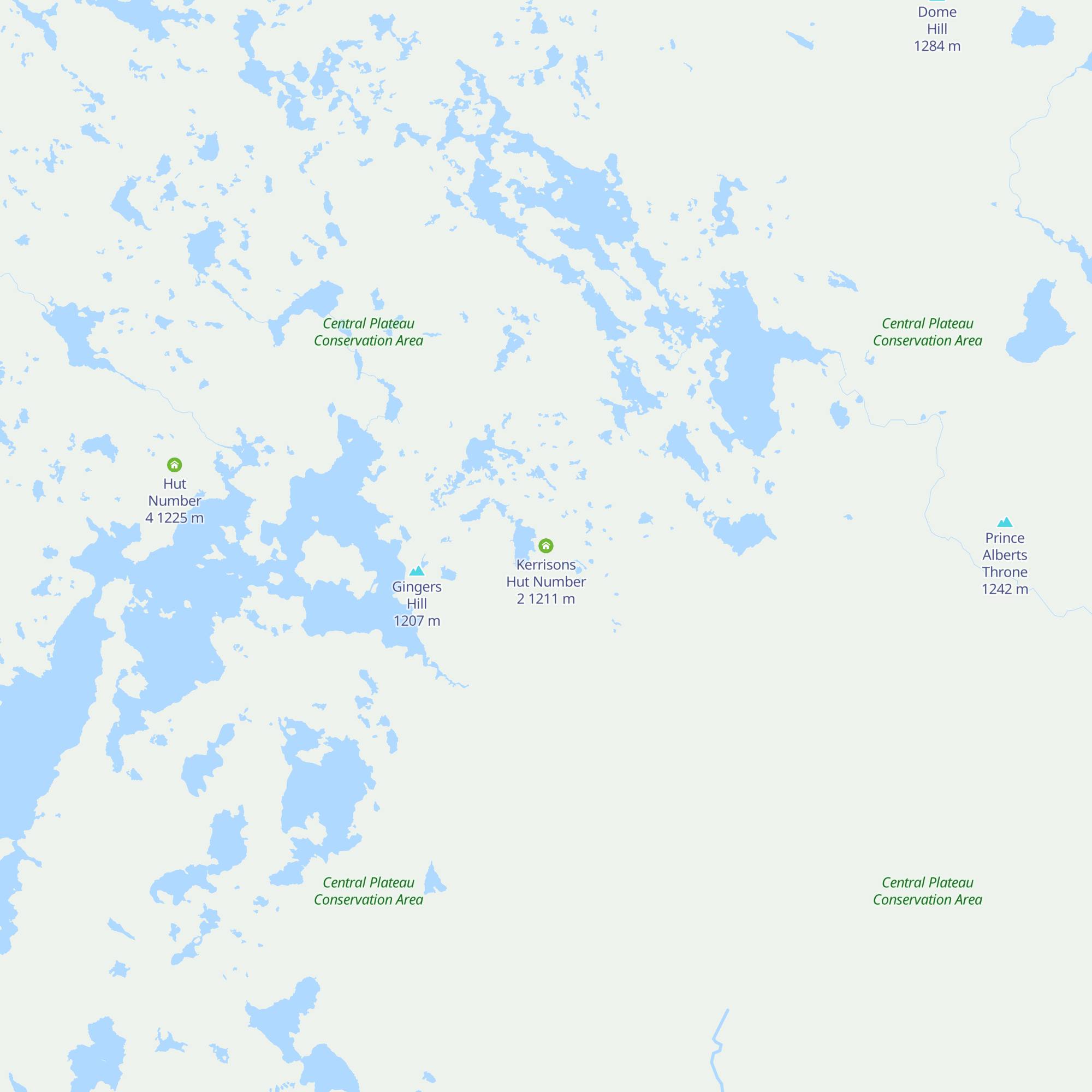 Kerrisons Hut Number 2 map