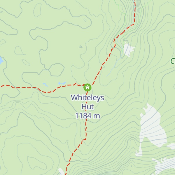 Map of Whiteleys Hut