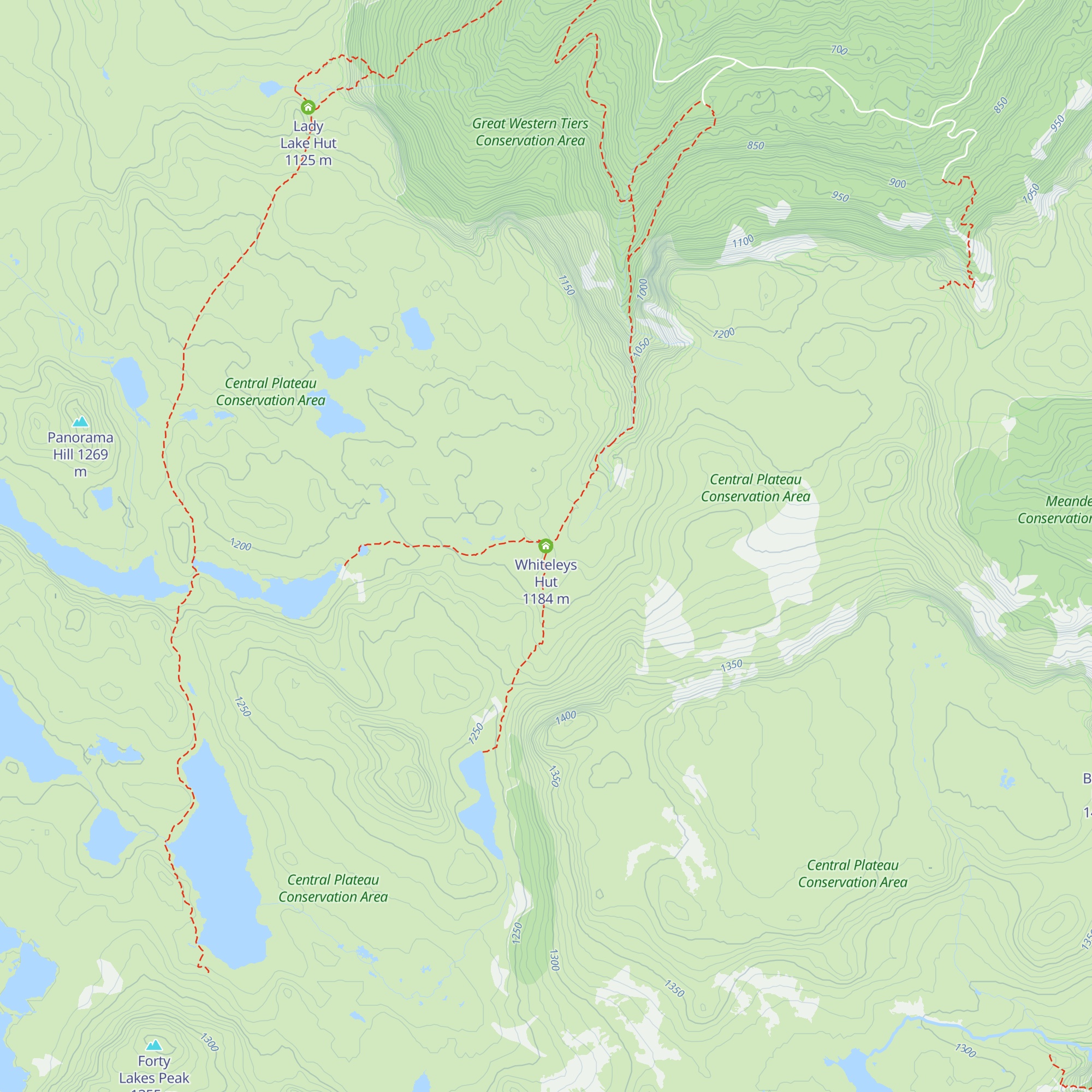 Whiteleys Hut map