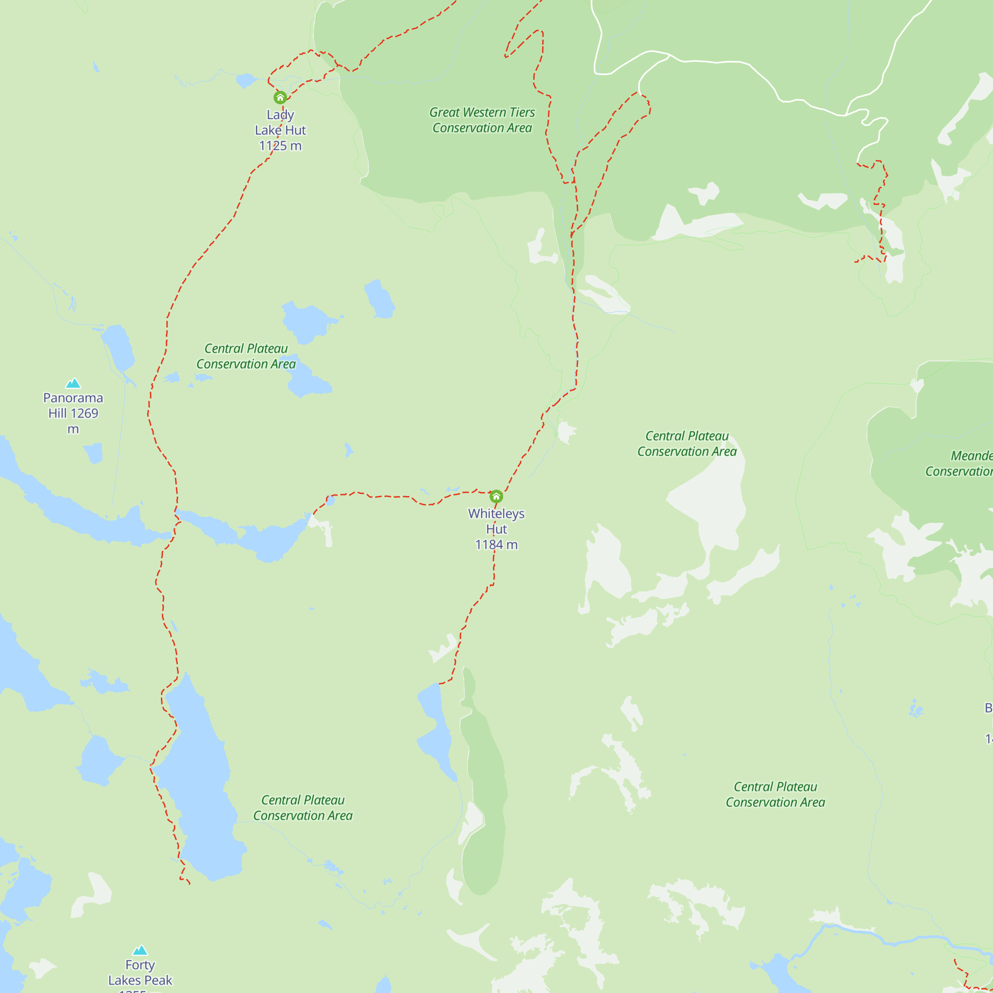 Whiteleys Hut map