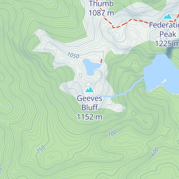 Map of Geeves Bluff