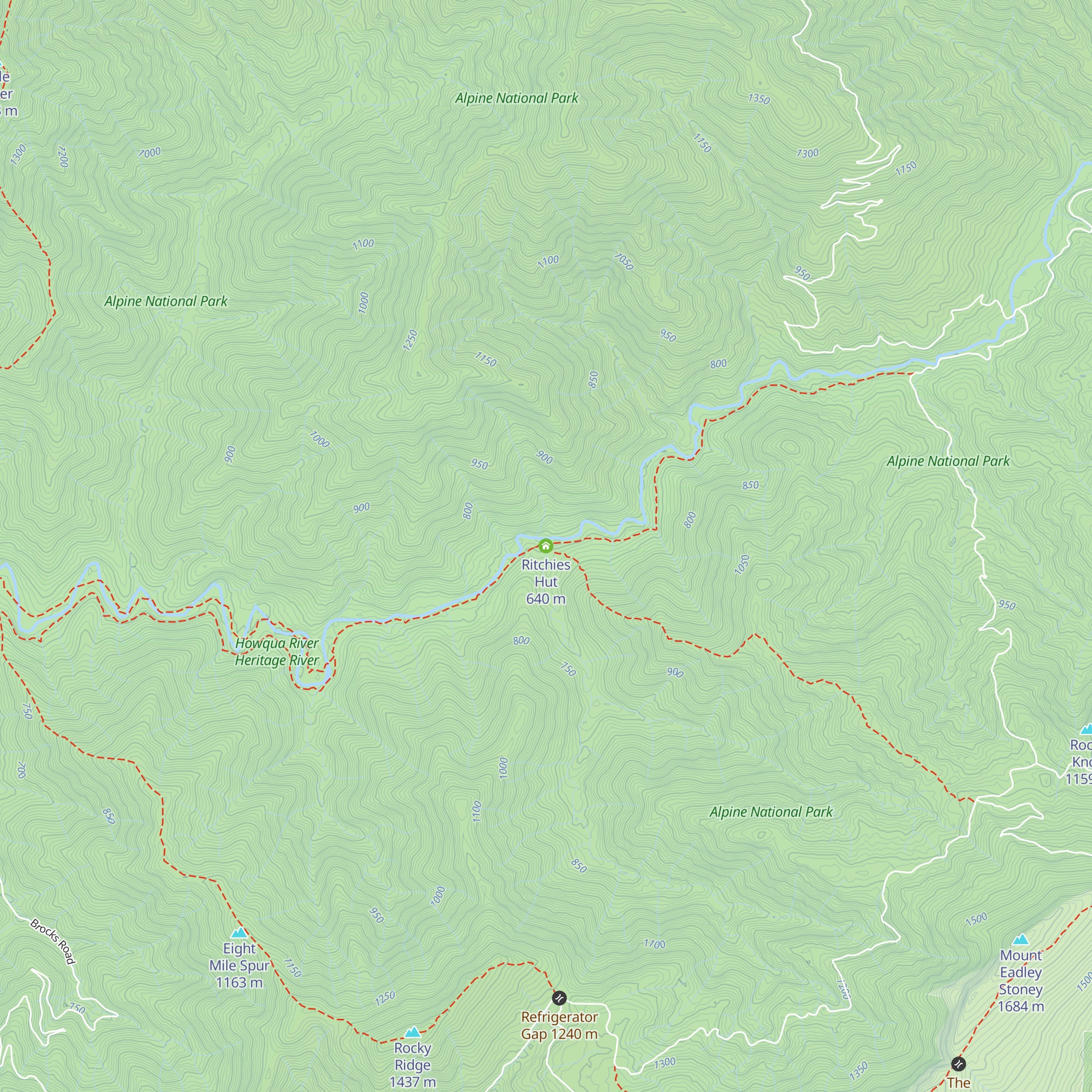 Ritchies Hut map