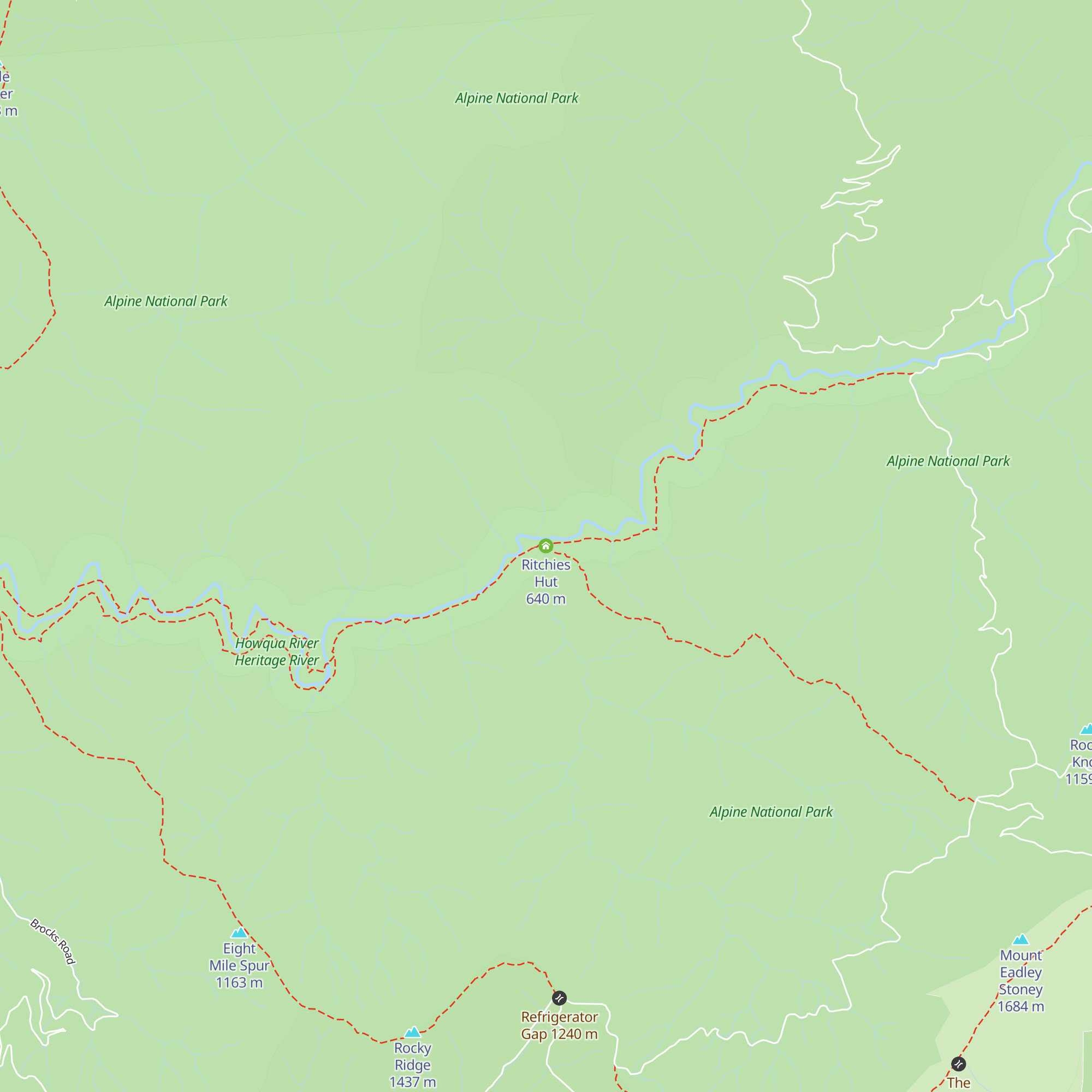 Ritchies Hut map