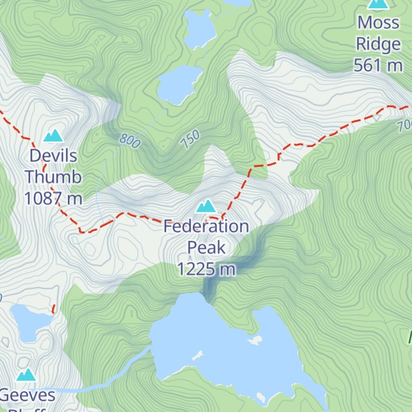 Map of Federation Peak