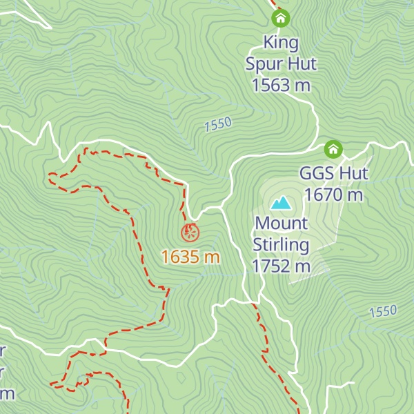 Map of Bluff Spur Memorial Hut