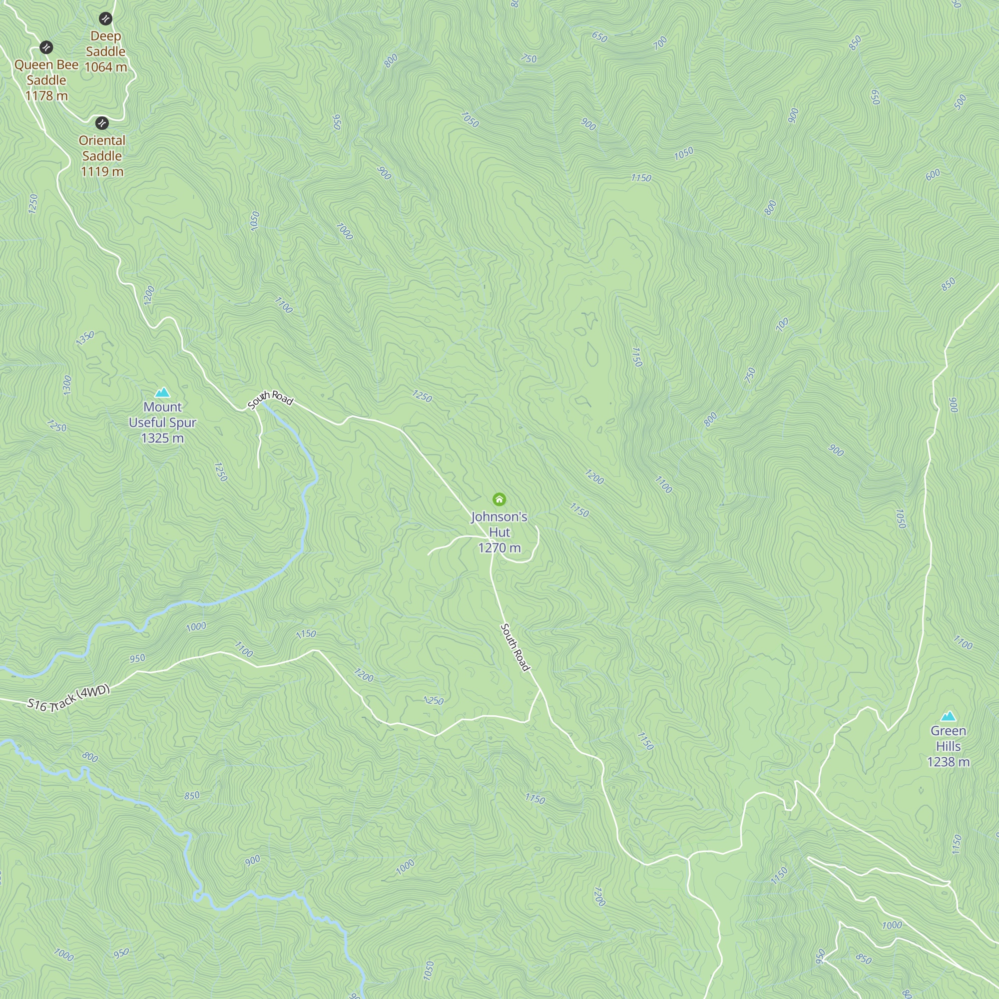 Johnson's Hut map
