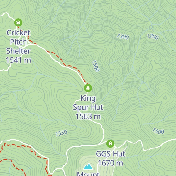 Map of King Spur Hut