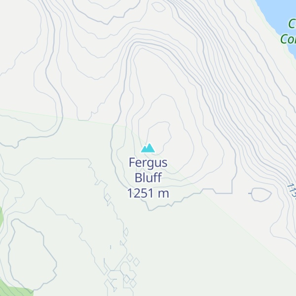 Map of Fergus Bluff