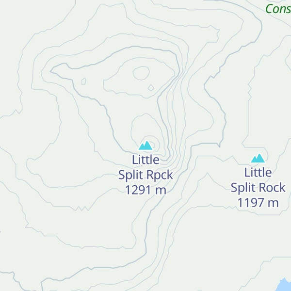 Map of Little Split Rpck