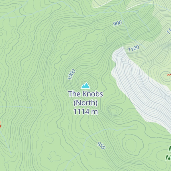 Map of The Knobs (North)