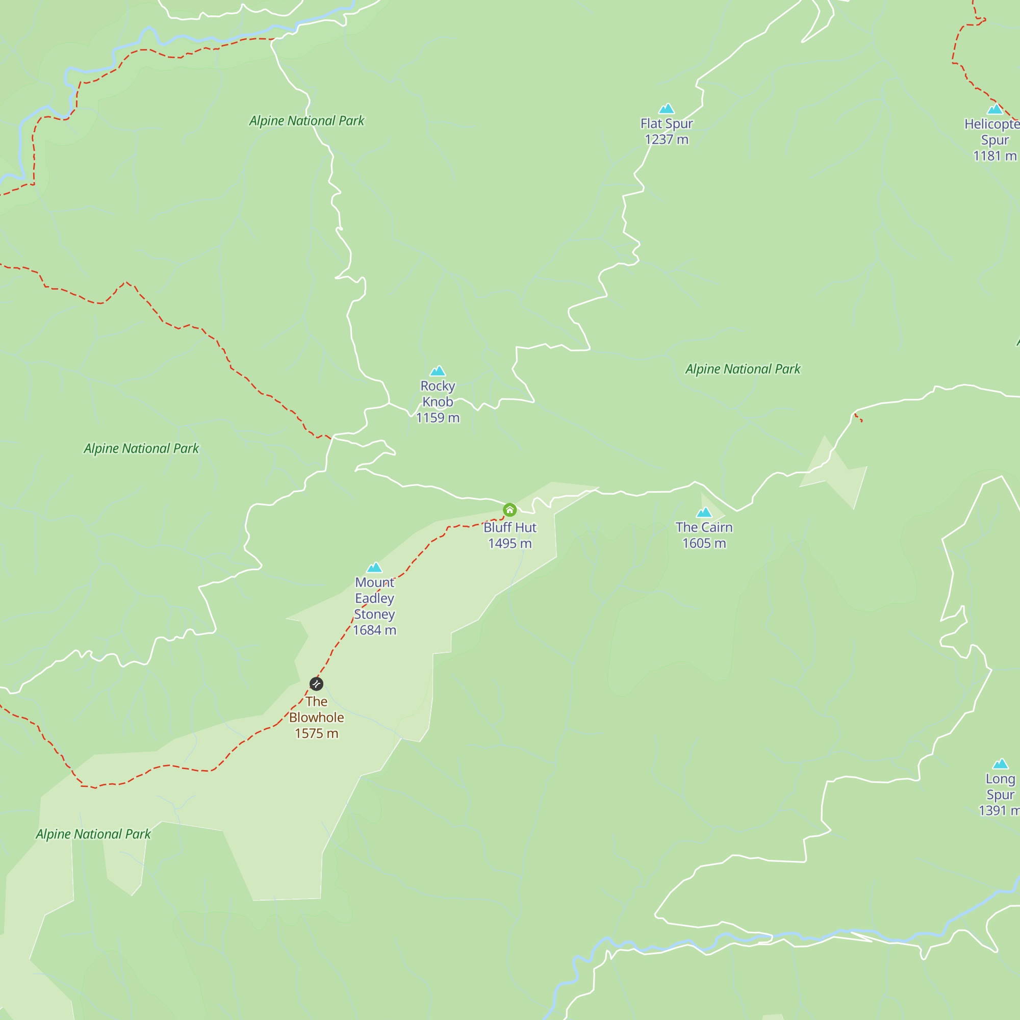 Bluff Hut map