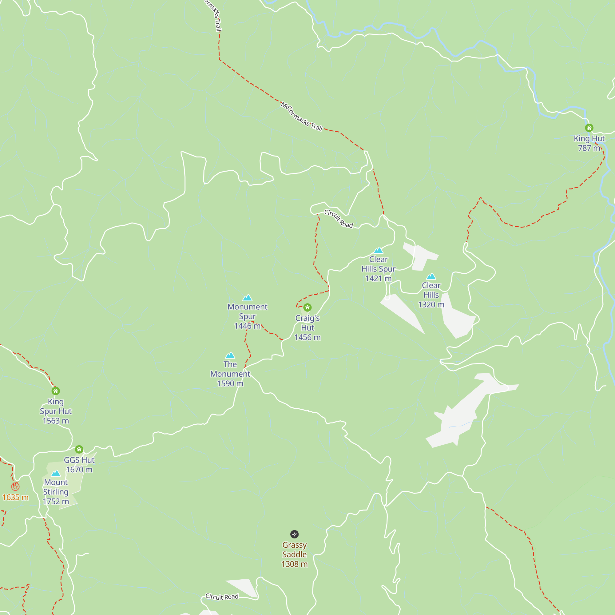 Craig's Hut map