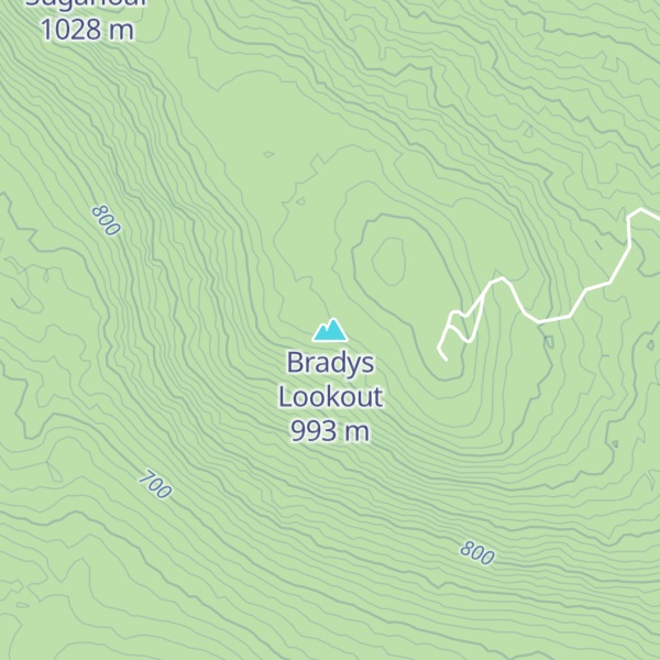 Map of Bradys Lookout