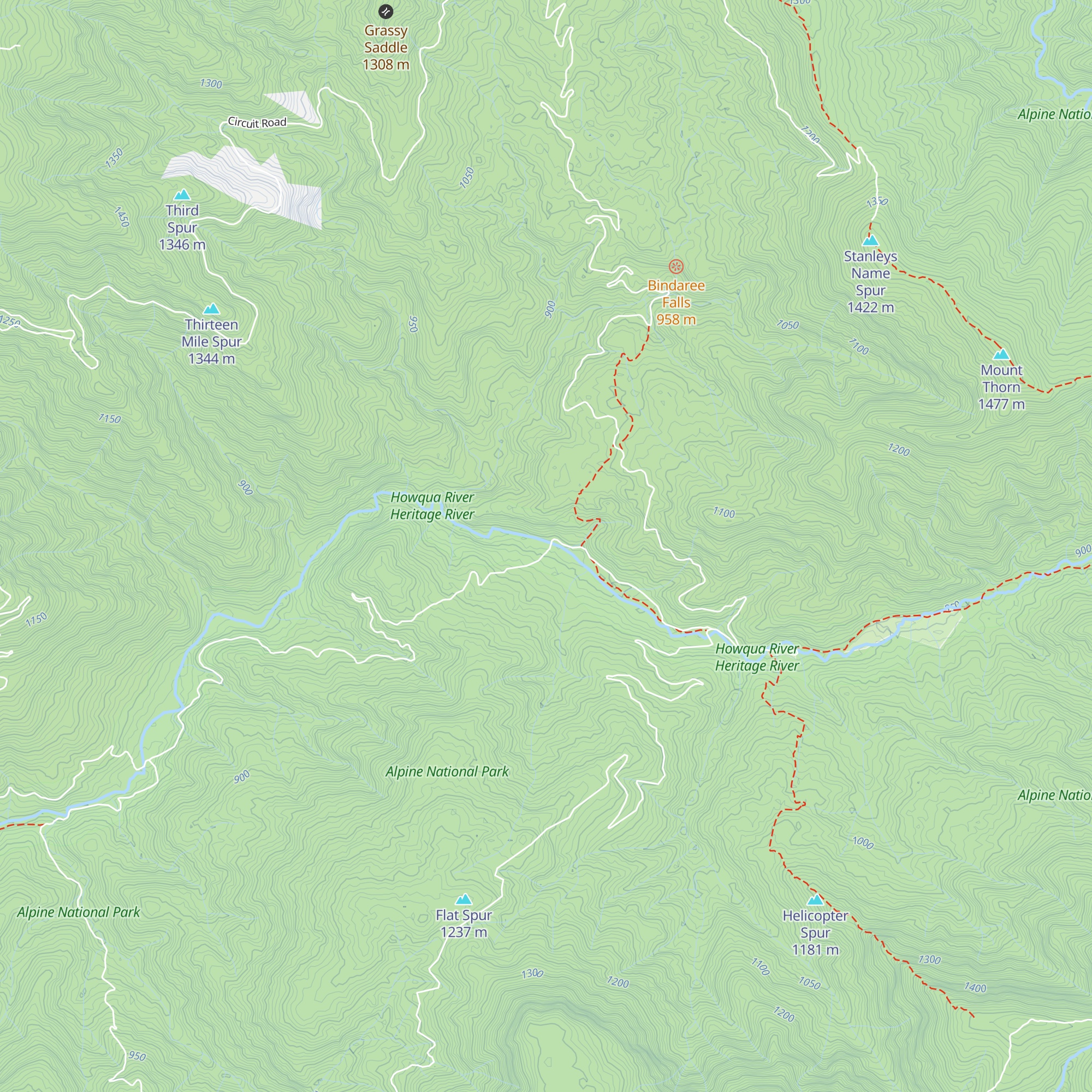 Bindaree Hut map