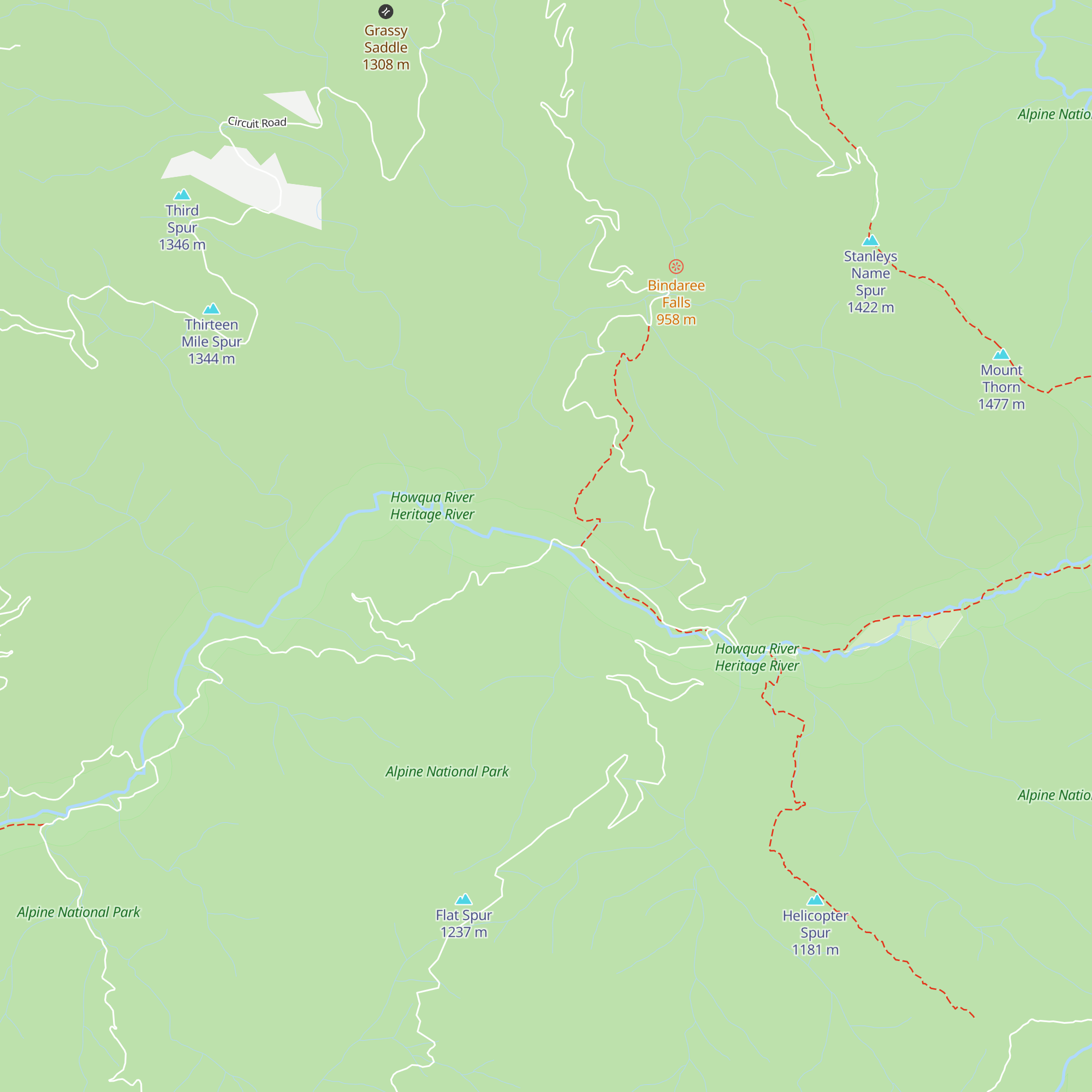 Bindaree Hut map