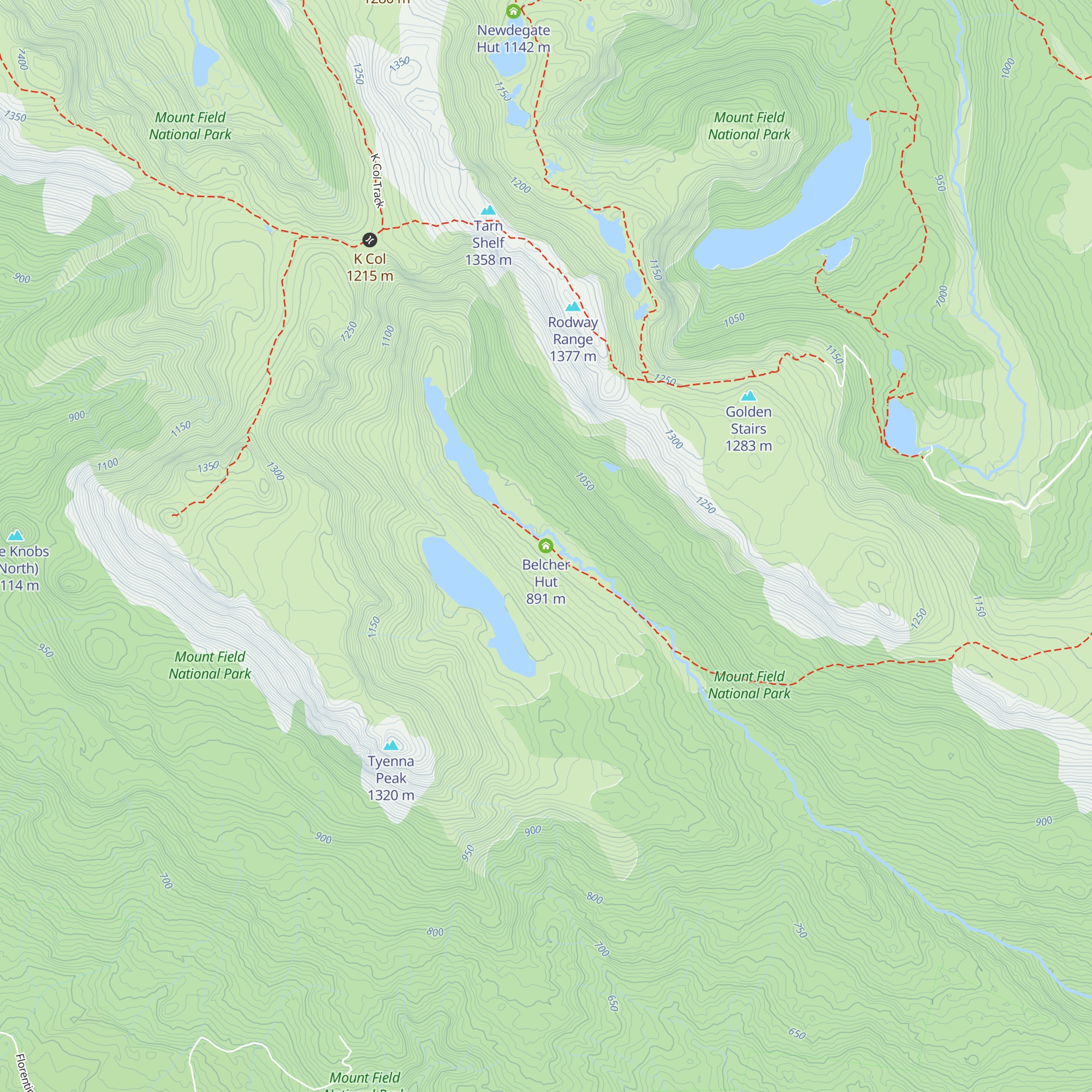Belcher Hut map