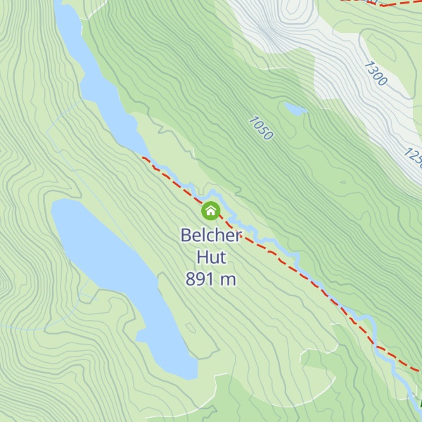 Map of Belcher Hut