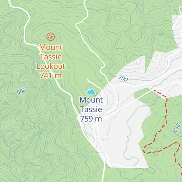 Map of Mount Tassie