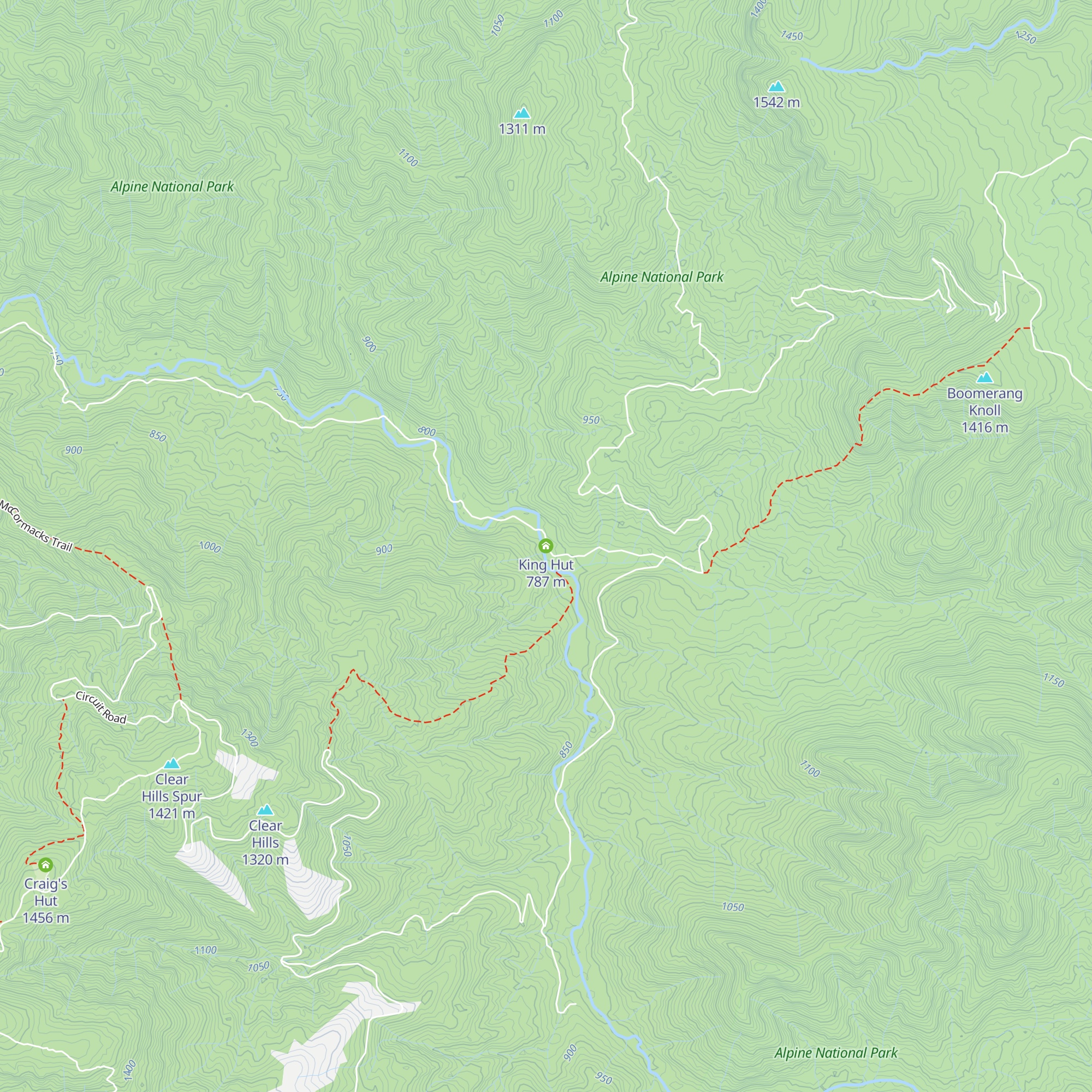 King Hut map