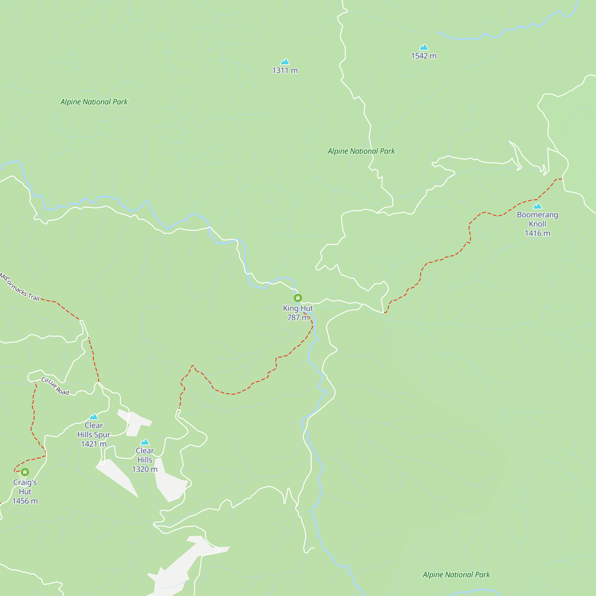 King Hut map