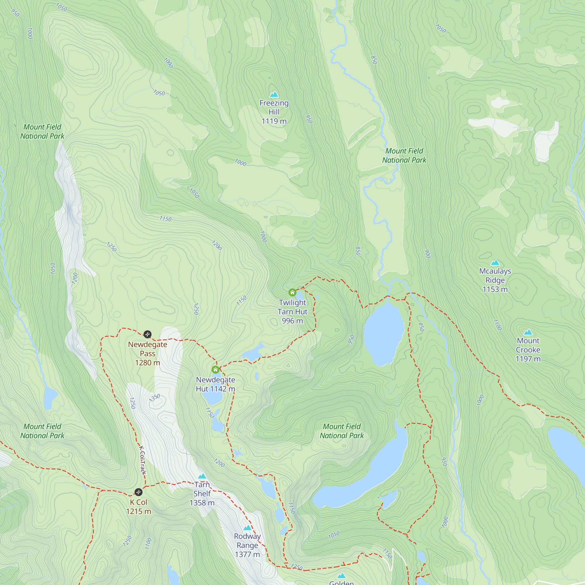 Twilight Tarn Hut map