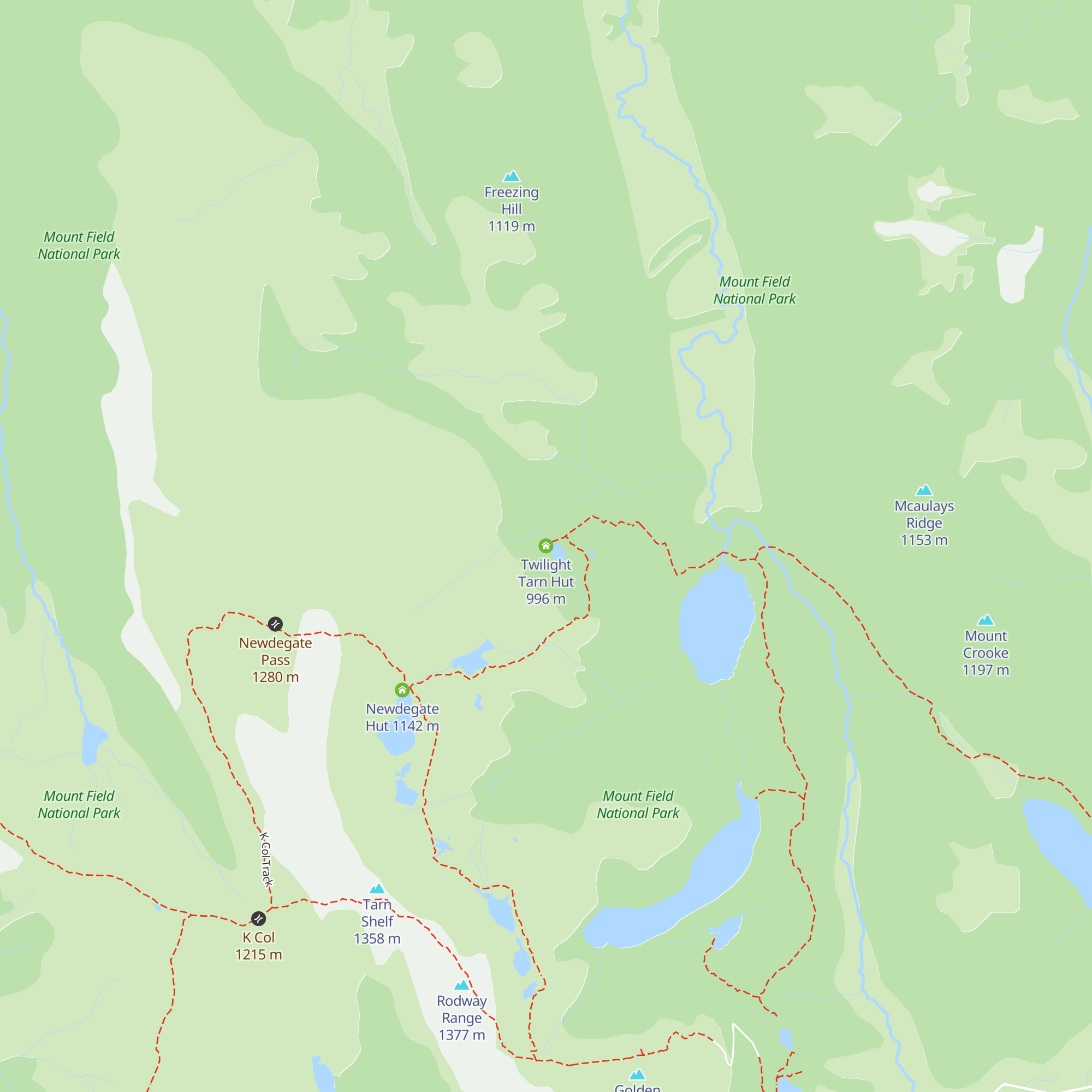 Twilight Tarn Hut map