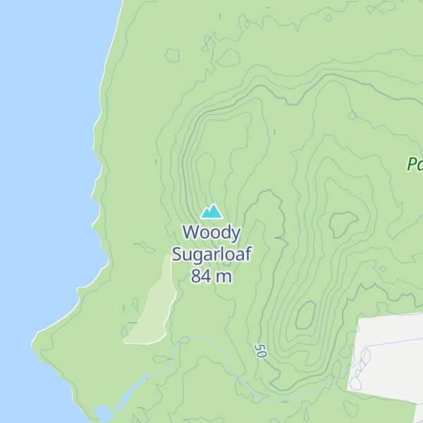 Map of Woody Sugarloaf
