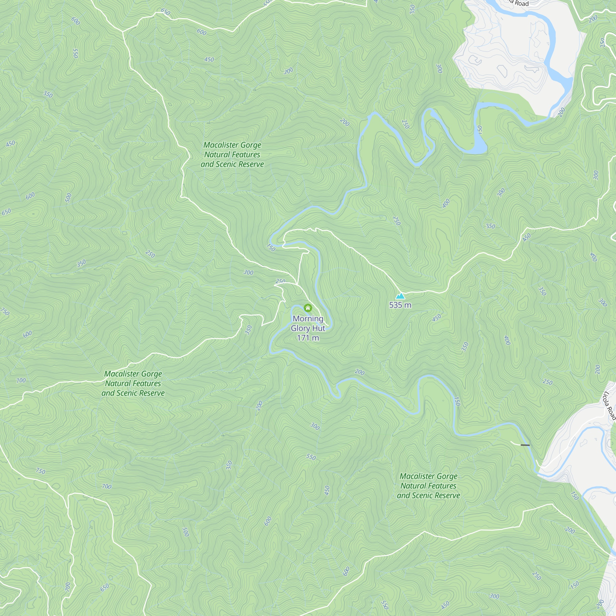 Morning Glory Hut map