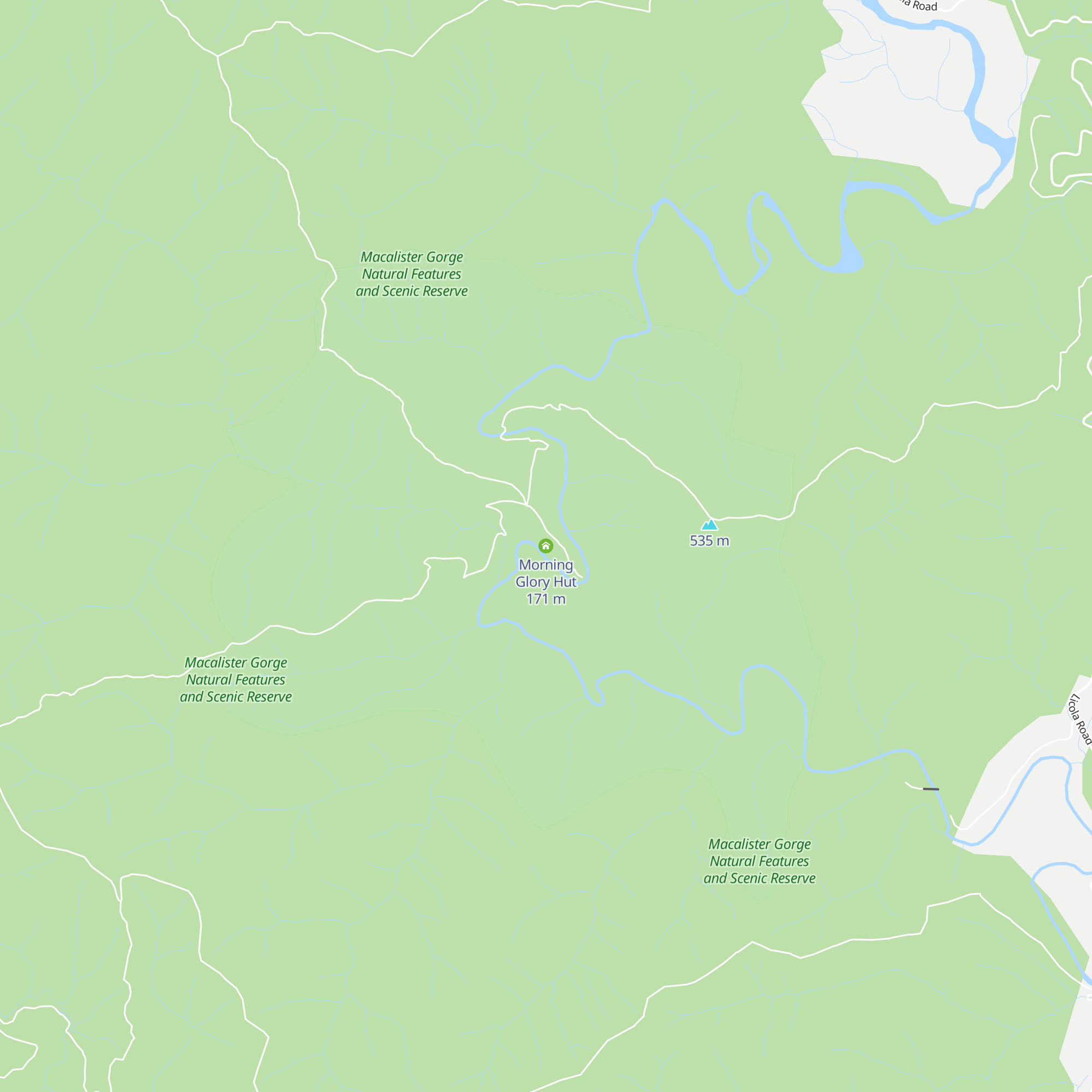 Morning Glory Hut map