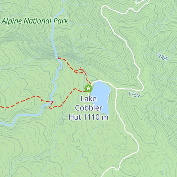Map of Lake Cobbler Hut